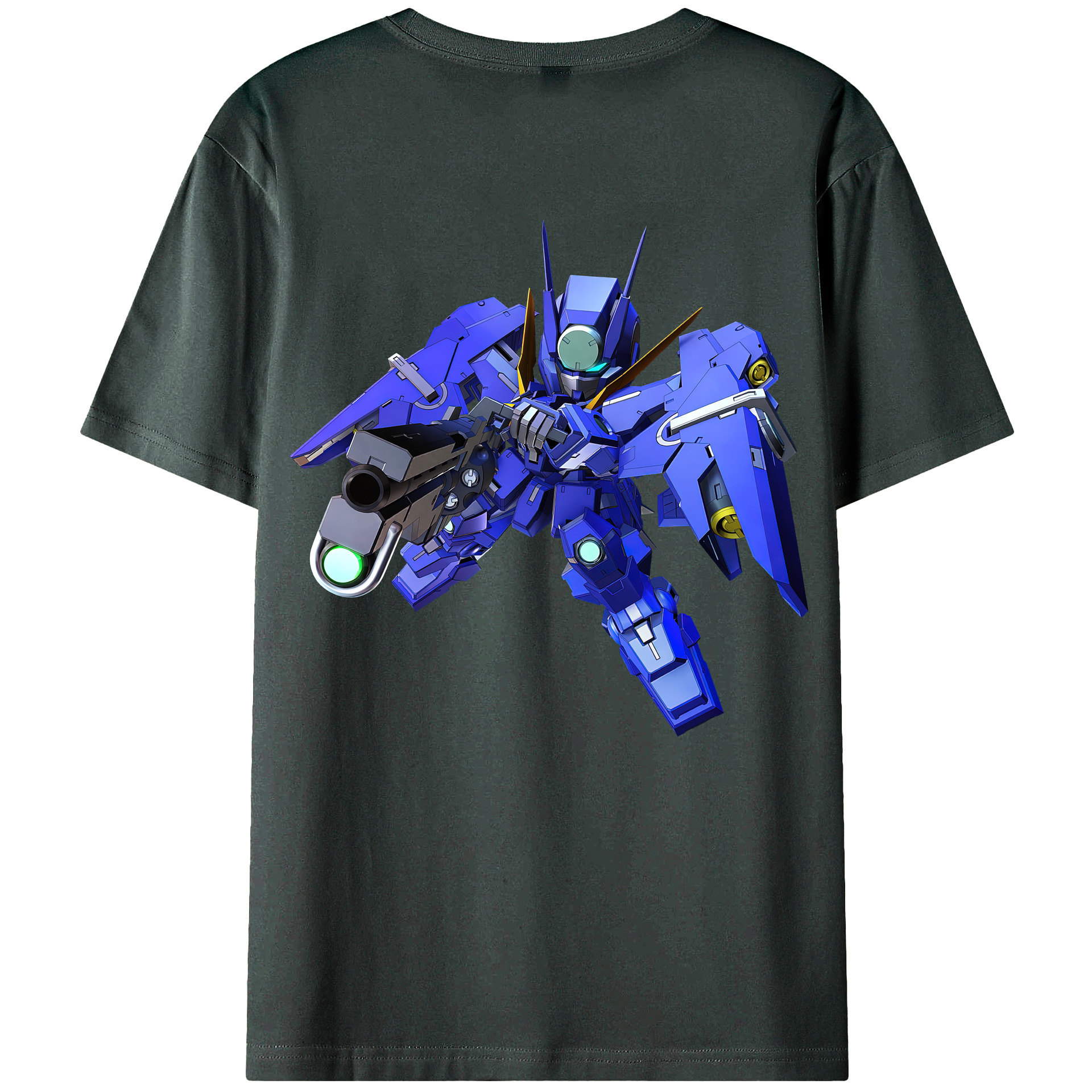 （画像用） 機動戦士ガンダム Mobile Suit Gundam 綿100％ メンズ半袖Tシャツ（バックプリント） 通気性